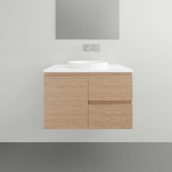ADP Glacier Lite Door and Drawer Twin Vanity with Solid Surface Top