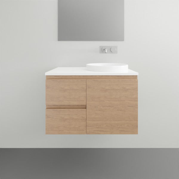 ADP Glacier Lite Twin Vanity with Surface Top - 750mm Right Bowl | The Blue Space