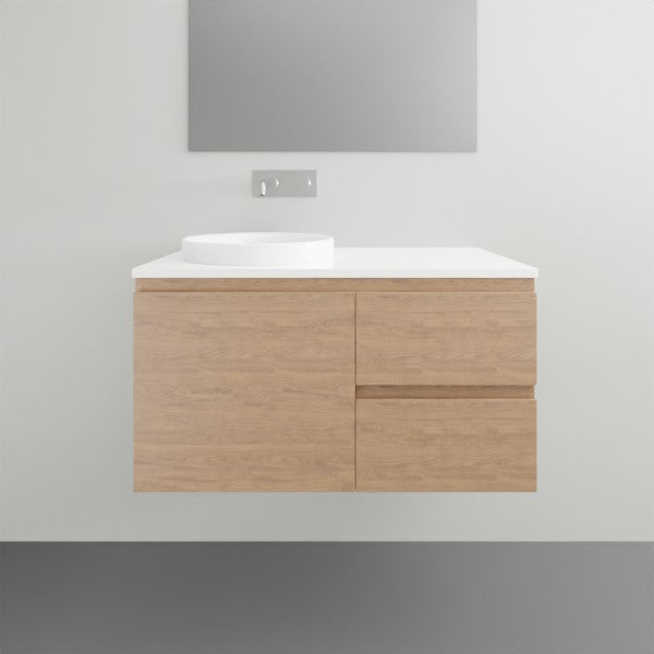 ADP Glacier Lite Twin Vanity with Surface Top - 900mm Left Bowl | The Blue Space