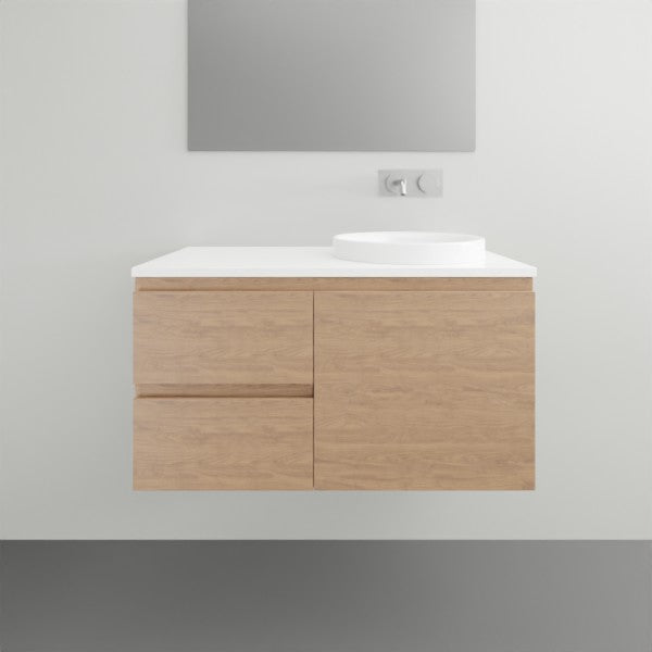 ADP Glacier Lite Twin Vanity with Surface Top - 900mm Right Bowl | The Blue Space