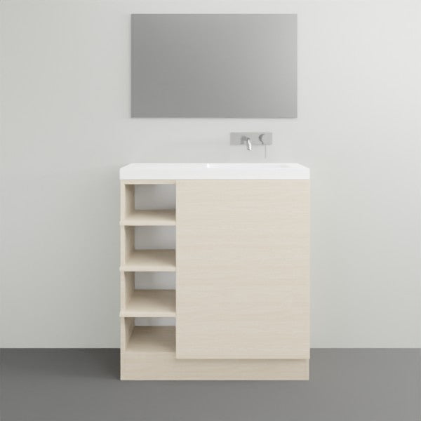 ADP Petite Shelf 800mm with kickboard Left Hand Shelf, Right Hand Basin | The Blue Space
