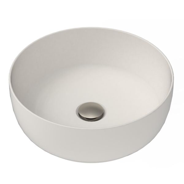 Scarabeo Glam Round 390mm Above Counter Basin Matte Pearl