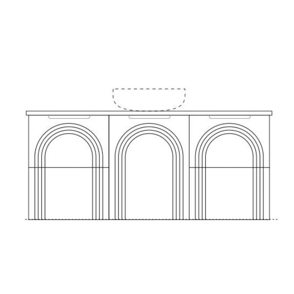Marquis Arco Wall Hung Vanity with Caesarstone, Vasari or Dekton Top