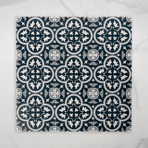 Airlie Dark Blue Matt Cushioned Edge Porcelain Tile 200x200mm