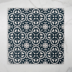 Airlie Dark Blue Matt Cushioned Edge Porcelain Tile 200x200mm