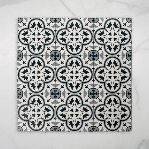 Airlie Mid Blue Matt Cushioned Edge Porcelain Tile 200x200mm online at The Blue Space