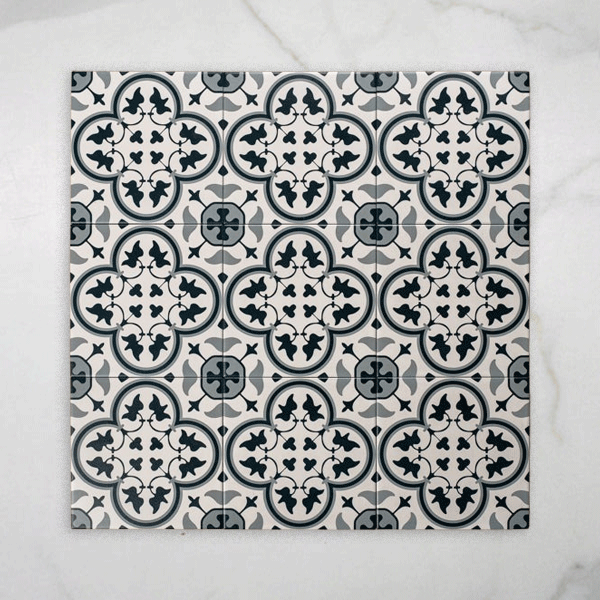 Airlie Mid Blue Matt Cushioned Edge Porcelain Tile 200x200mm