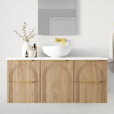 Marquis Arco 5 1200mm Wall Hung Vanity in Coastal Oak - The Blue Space