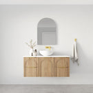 Marquis Arco 5 1200mm Wall Hung Vanity in Coastal Oak Full View - The Blue Space