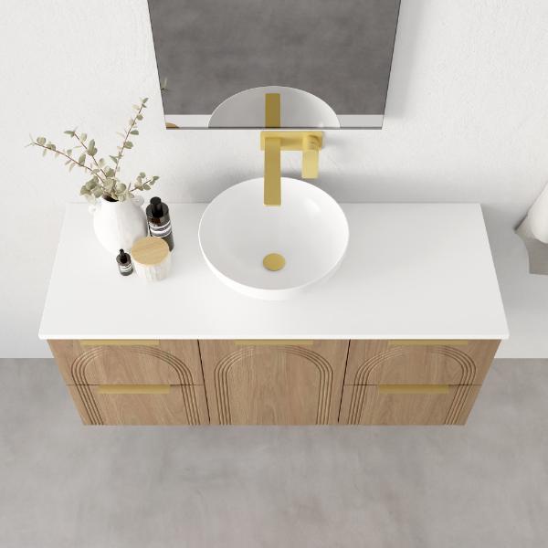 Marquis Arco Wall Hung Vanity with Caesarstone, Vasari or Dekton Top