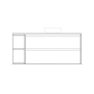 Marquis Avion, Avion4 Line, 1200mm One Shelf End Curved Wall Hung Vanity Side - The Blue Space