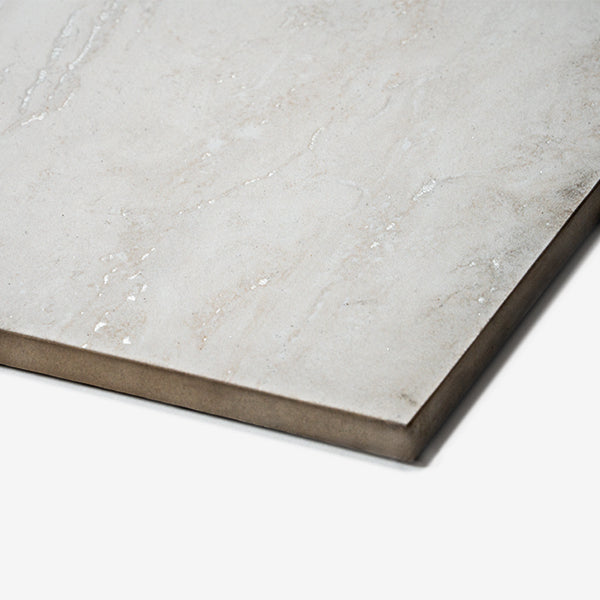 Bianco Josie Cross Cut Travertine Tile Tech grip 600 x 600 x 10mm Porcelain