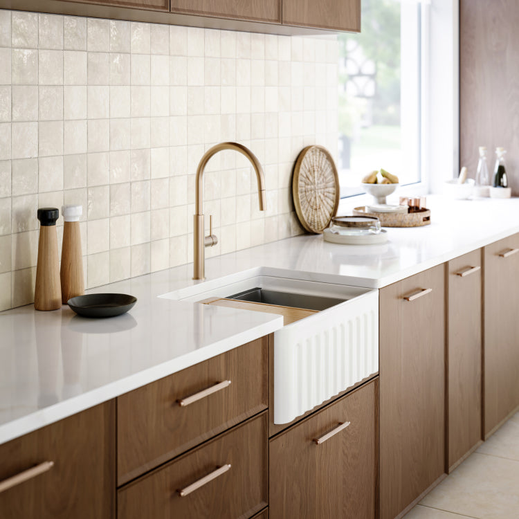 Bao Ceramic Farmhouse Sink - Gloss White  | The Blue Space