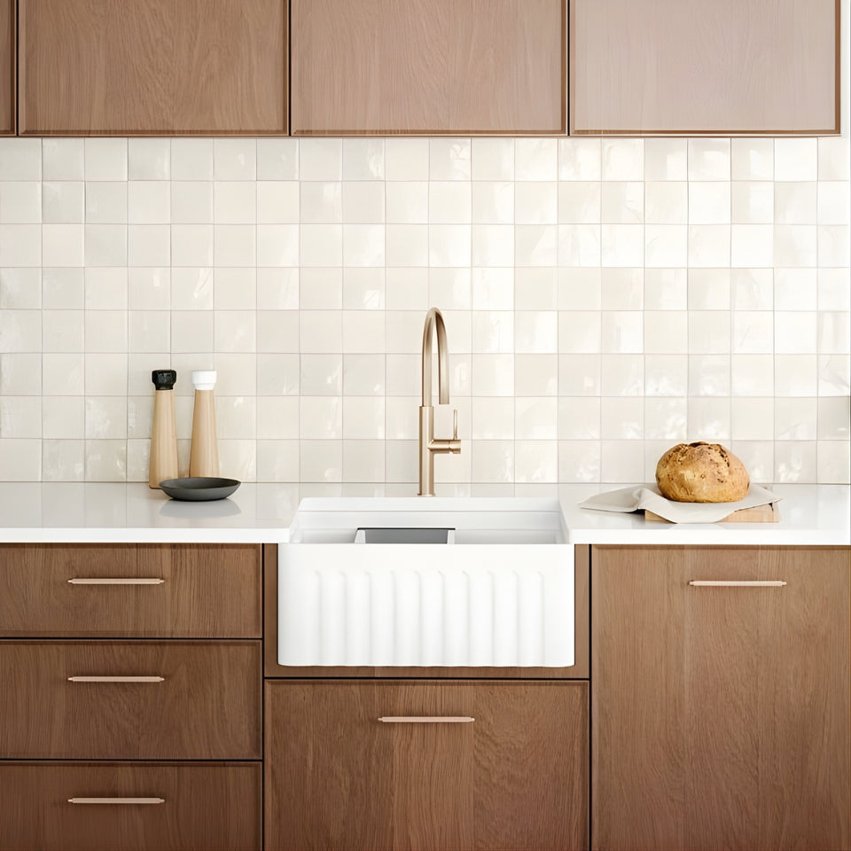 Off-White Evelyn Handmade Zellige Gloss 100 x 100 x 12mm