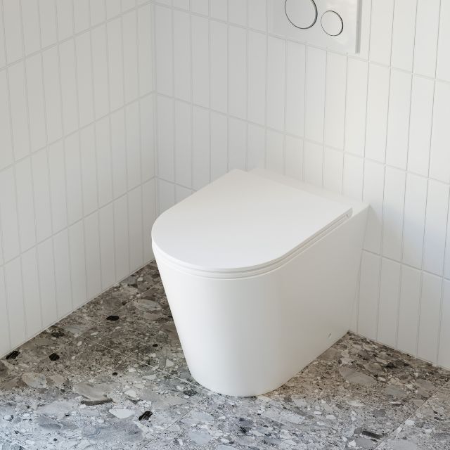 Build Your In-Wall Toilet: Bao Elegant Wall Faced Toilet Pan Matte White with Cistern Options