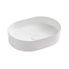 Bao Pill 500mm Above Counter Basin in Matte White - The Blue Space