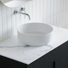 Bao Round 360mm Above Counter Bathroom Basin Gloss White - The Blue Space