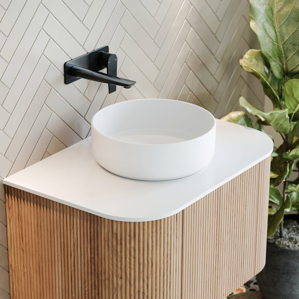 Bao Round 360mm Above Counter Basin - Matte White
