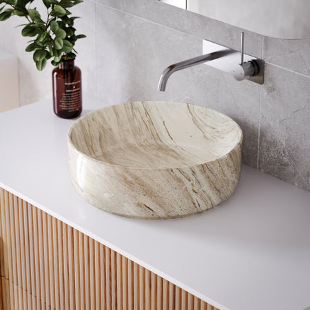Bao Round 400mm Above Counter Basin Ochre Veins