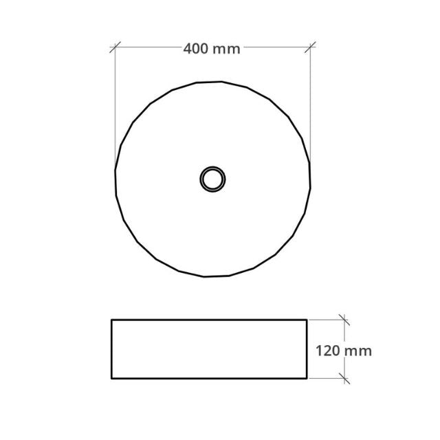 Bao Round 400mm Above Counter Basin Ochre Veins