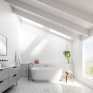Timberline Sutherland House Farmhouse Vanity with Baö Elegant Back to Wall Bath  - The Blue Space