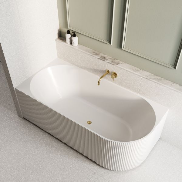 Bao Fluted Back to Corner 1700mm Bath | The Blue Space