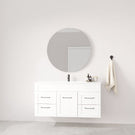Marquis Bowral5 Wall Hung Vanity - 1200mm Centre Bowl - 1 door 4 drawer Angled | The Blue Space