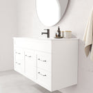 Marquis Bowral5 Wall Hung Vanity - 1200mm Centre Bowl - 1 door 4 drawer Profile| The Blue Space