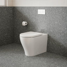 Caroma Luna Slim Cleanflush Invisi Series II Wall Faced Toilet Suite - Upgraded Seat Design