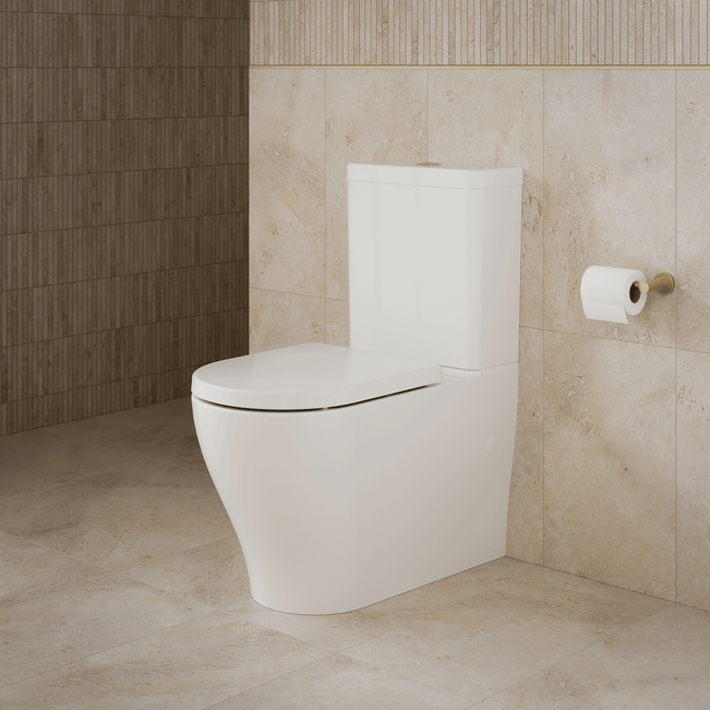 Caroma Luna Slim Cleanflush Toilet Suite - Upgraded Seat Design