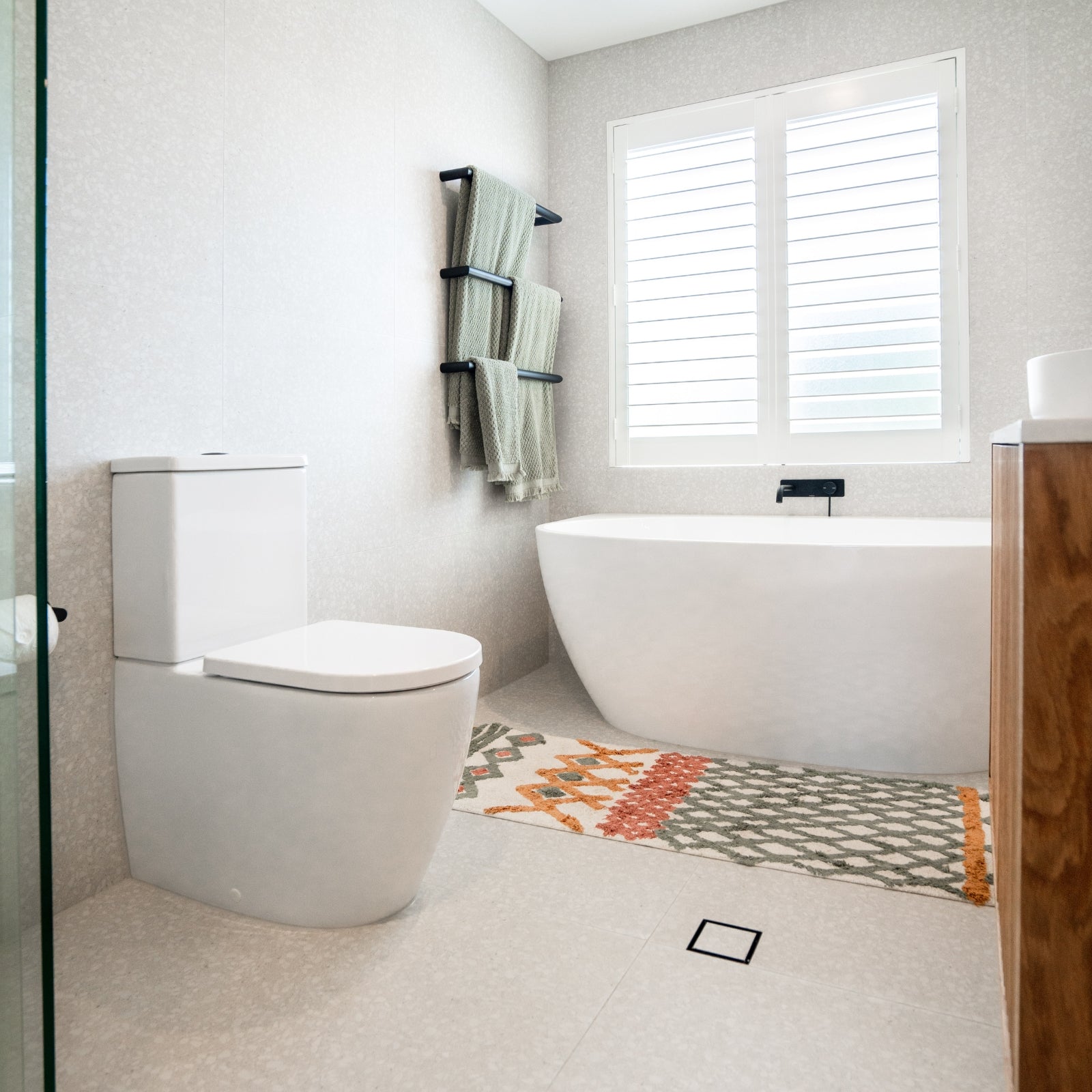 Caroma Urbane II Cleanflush Wall Faced Toilet Suite - The Blue Space Real Reno