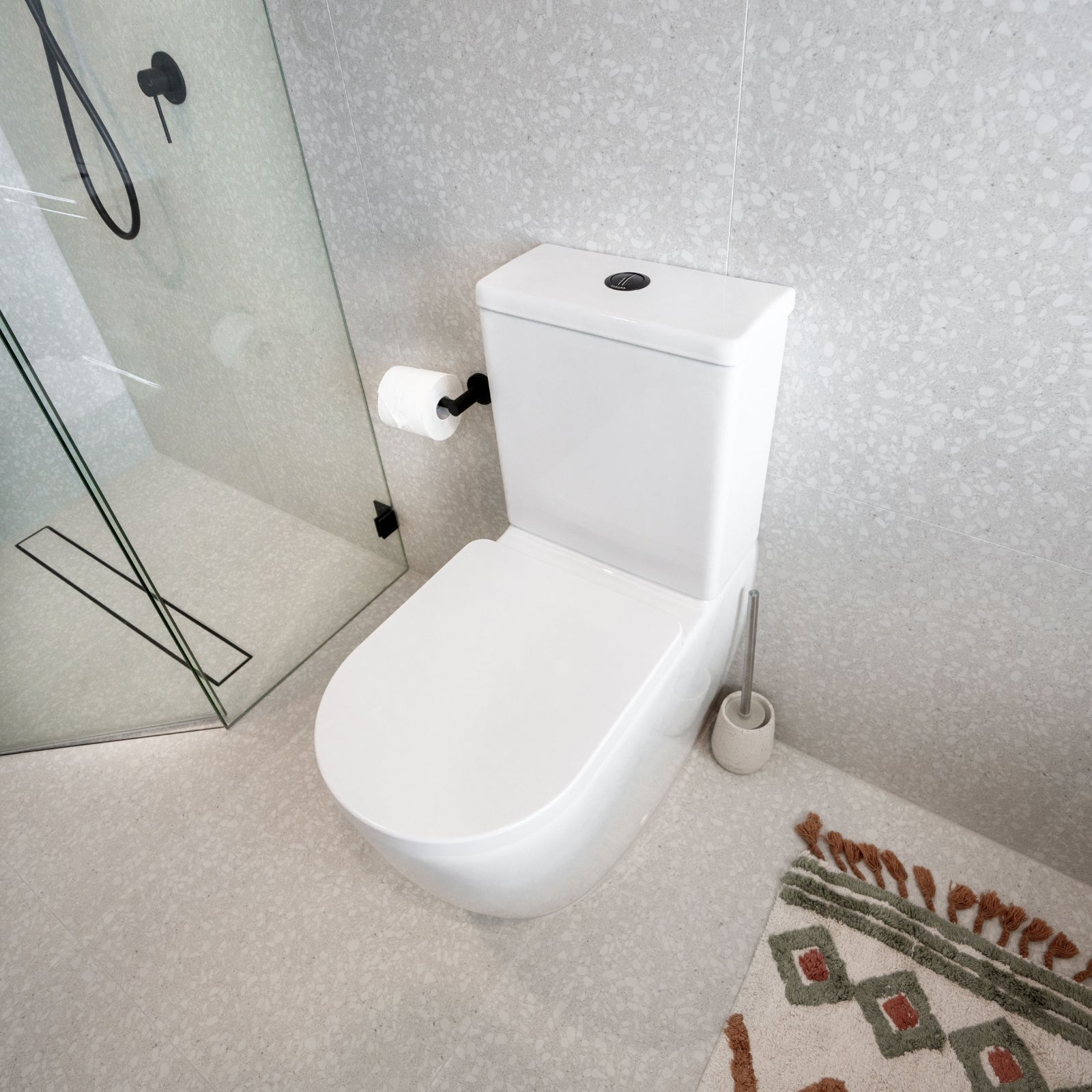 Caroma Urbane II Cleanflush Wall Faced Toilet Suite - The Blue Space Real Reno