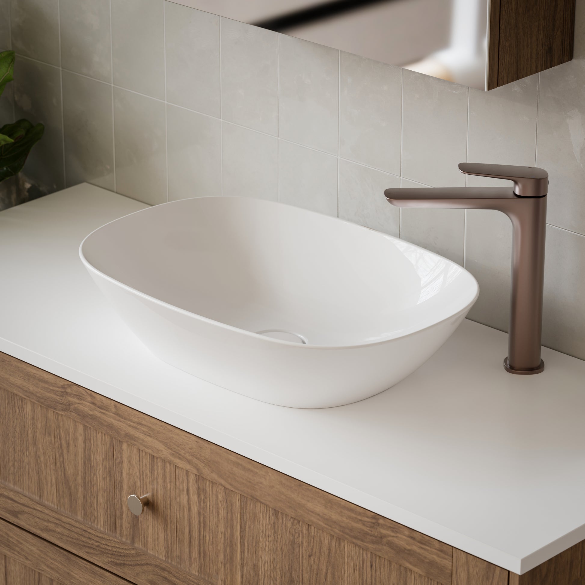 Caroma Contura II 530mm Above Counter Basin - White