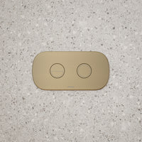 Caroma Contura II Invisi Series II Round DC Dual Flush Button Panel - Brushed Brass