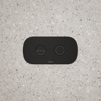Caroma Contura II Invisi Series II Round DC Dual Flush Button Panel - Black