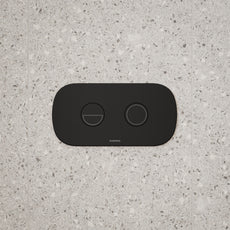 Caroma Contura II Invisi Series II Round DC Dual Flush Button Panel - Black
