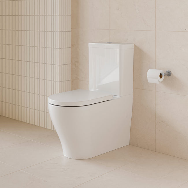 Caroma Luna Slim Wall Faced Toilet Suite - Upgraded Seat Design