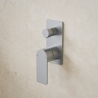 Caroma Urbane II Bath/Shower Mixer with Diverter Rectangle Brushed Nickel