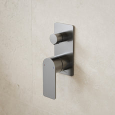 Caroma Urbane II Bath/Shower Mixer with Diverter Rectangle Gunmetal