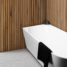 Cassa Design Auris 1400 Left Hand Corner Back To Wall Bath No Overflow Gloss White - The Blue Space