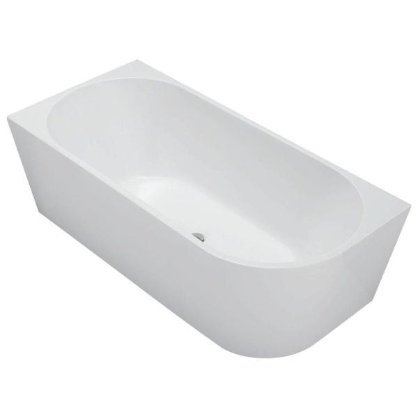 Cassa Design Auris 1400 Left Hand Corner Back To Wall Bath No Overflow Gloss White - The Blue Space
