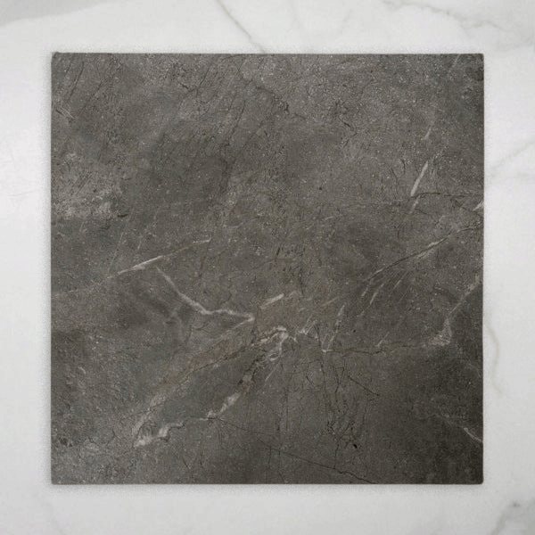 Casuarina Charcoal Honed Porcelain Tile 600x600mm