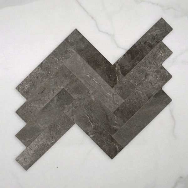 Casuarina Charcoal Honed Porcelain Tile 75x300mm