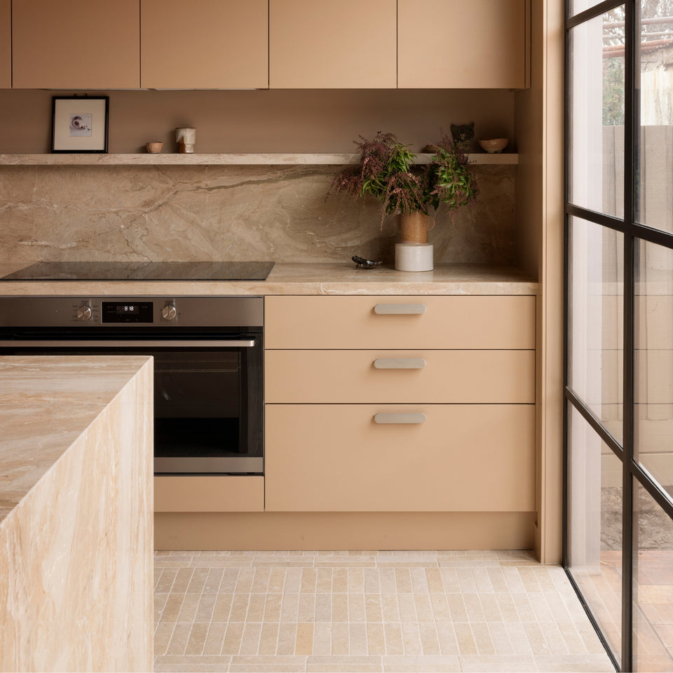 Tumbled Natural Beige Travertine Subway Tile 50mm x 200mm
