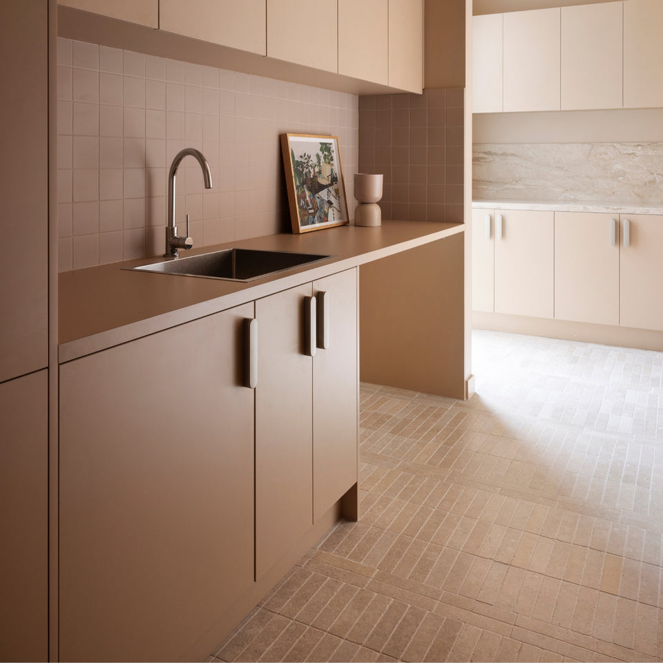 Tumbled Natural Beige Travertine Subway Tile 50mm x 200mm