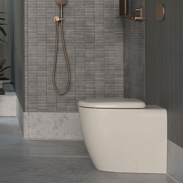 Caroma Contura II Cleanflush Invisi Series II Wall Faced Suite - Clay