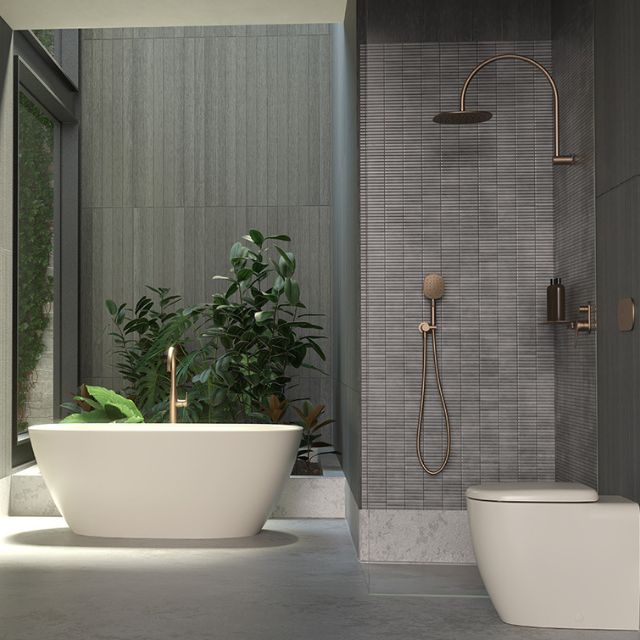 Caroma Contura II Cleanflush Invisi Series II Wall Faced Suite - Clay