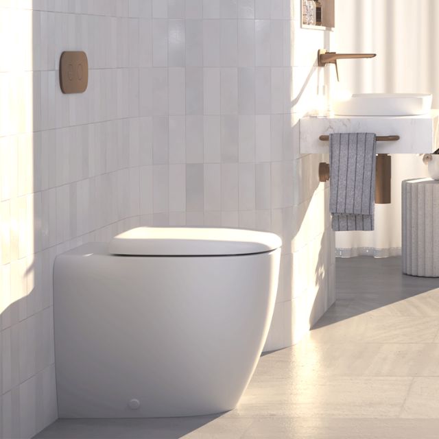 Caroma Contura II Cleanflush Invisi Series II Wall Faced Suite - Matte White