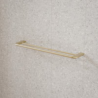 Caroma Contura II 620mm Double Towel Rail - Brushed Brass