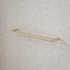 Caroma Contura II 620mm Double Towel Rail - Brushed Brass